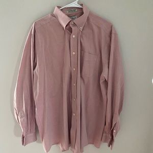 L.L. Bean Men’s Button Down Shirt, Cotton Polyester Blend, 17.5/35